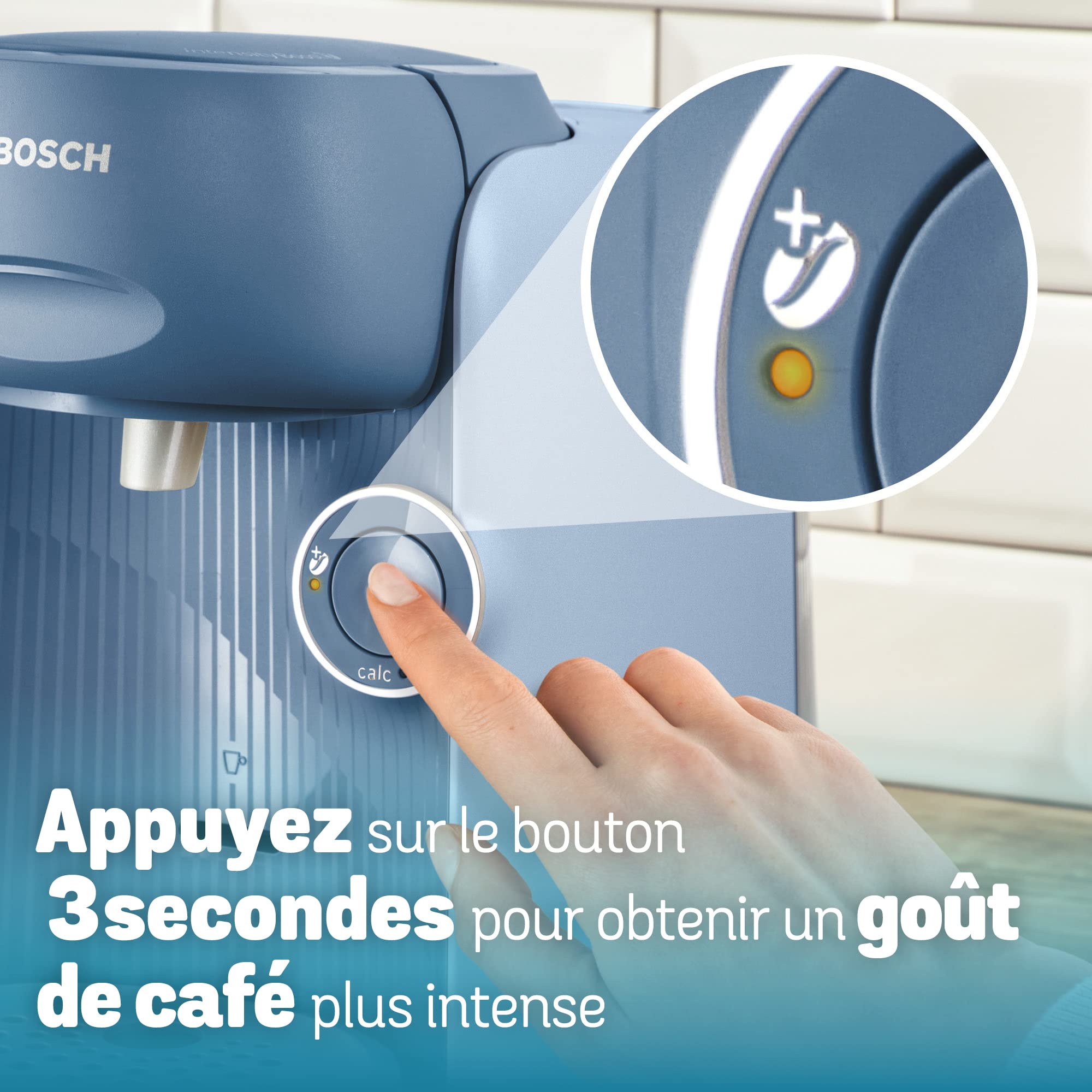 TASSIMO FINESSE machine à café, IntensityBoost, INTELLIBREW™, TAS16B3, bleu lavande