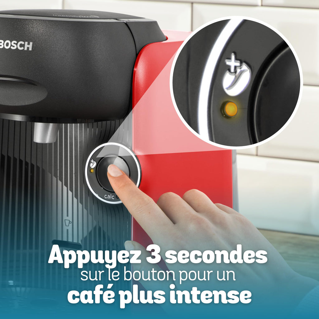 Machine à café Tassimo Finesse friendly, IntensityBoost, Intellibrew, TAS163E, Rouge