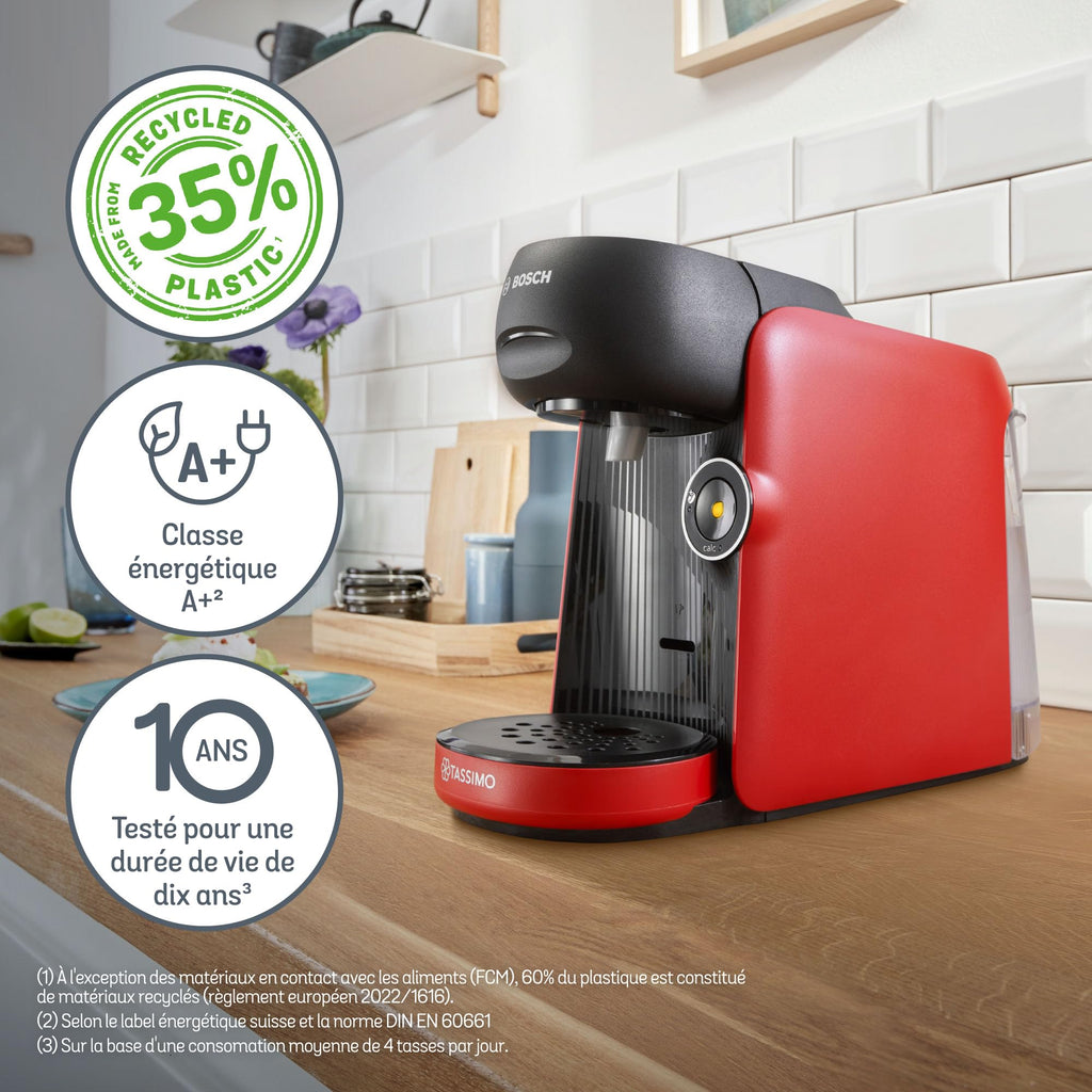 Machine à café Tassimo Finesse friendly, IntensityBoost, Intellibrew, TAS163E, Rouge