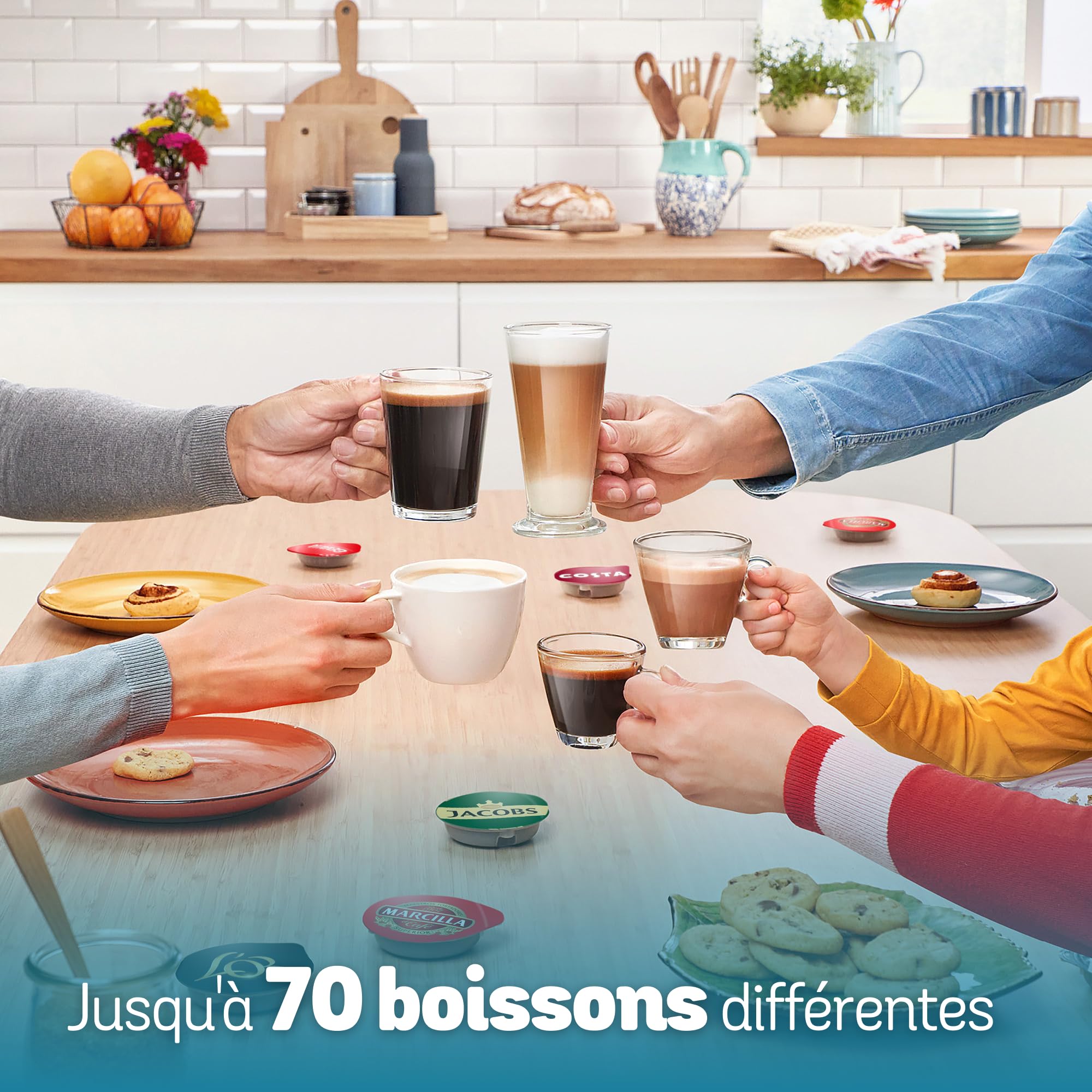 Tassimo Finesse friendly Machine à café, IntensityBoost, Intellibrew, TAS162E, Noir