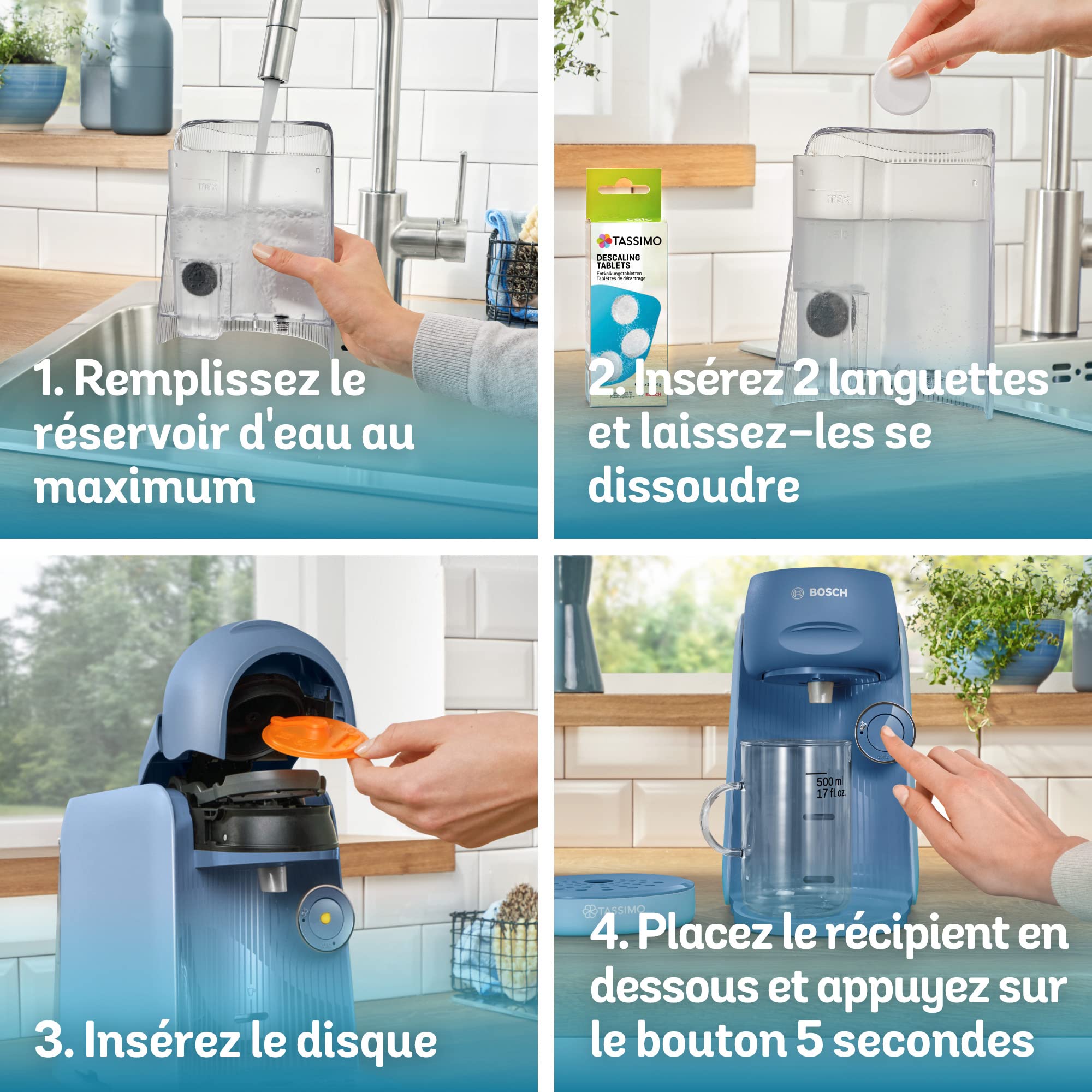 TASSIMO FINESSE machine à café, IntensityBoost, INTELLIBREW™, TAS16B3, bleu lavande